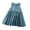 Turquoise, variant on QUDDERR Girls Cotton Linen Dresses Ruffle Sleeve Dress Halter Sleeveless Kids Casual Solid Color Dresses for Toddler Baby Kids 2-6Years