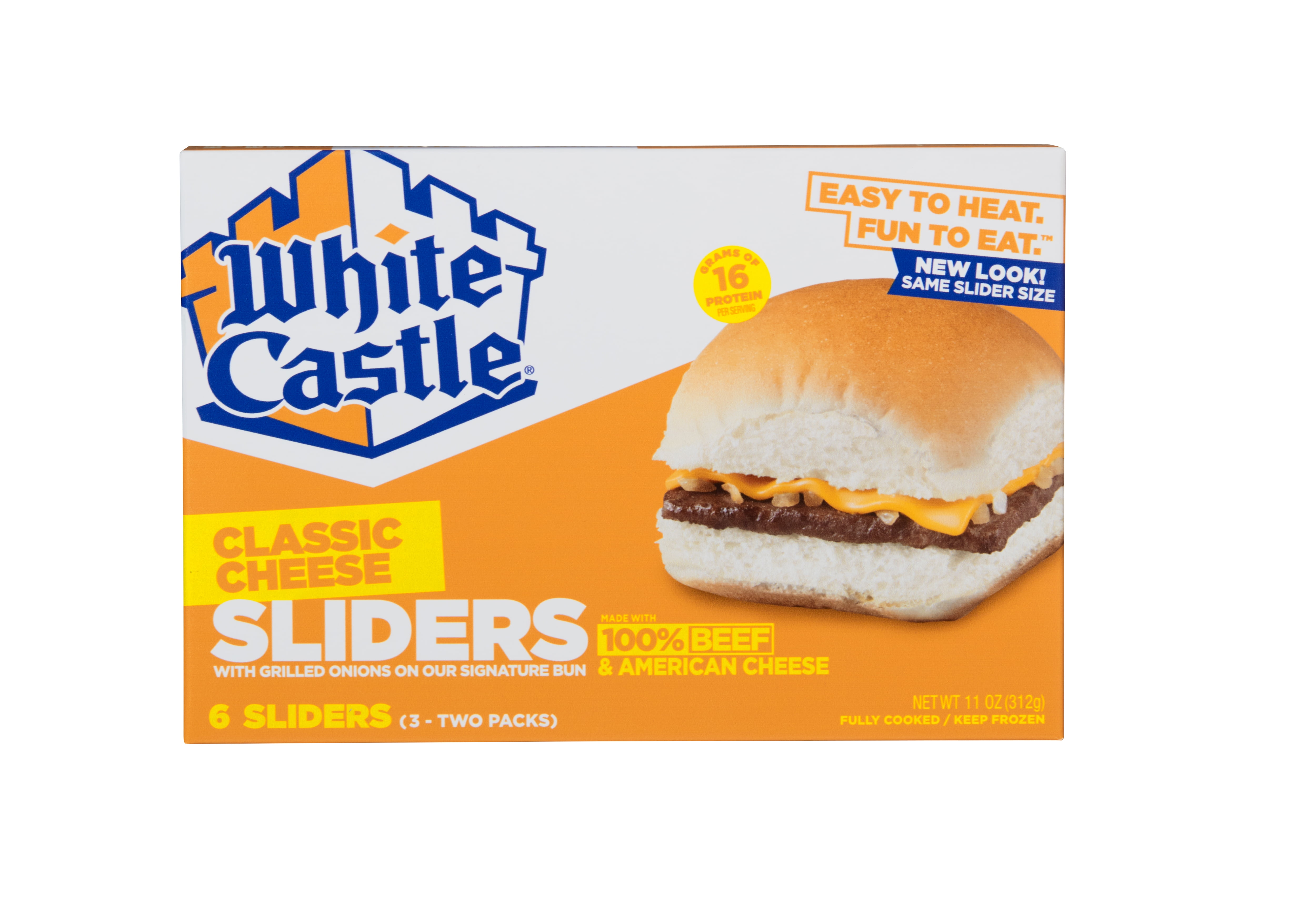 White Castle Classic Cheese Sliders, 6 Count per Pack, 11 oz