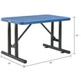 thumbnail image 7 of Global Industrial 4' Rectangular Expanded Metal Outdoor Table, Blue, 7 of 7