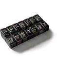 thumbnail image 3 of MasteelfCA 2 Pcs 1 Set Pill Boxes 7-day Pill Containers Simple Compartment Boxes (Black), 3 of 7