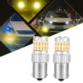 thumbnail image 4 of Juego de 2 bombillas LED intermitentes para luces de freno y marcha atrás de coche Amarillo BA15S, 4 of 8