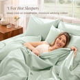 thumbnail image 6 of Bare Home Organic Percale Sheet Set - 100% Organic Cotton - Split King, Willow, 6 of 11