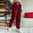 thumbnail image 2 of yillto Women Fall Winter Pjs Fuzzy Fleece Pajamas Pant Plush Soft Warm Elastic Waist Lounge Bottoms, 2 of 7