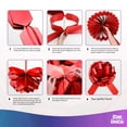 thumbnail image 3 of Zoe Deco 18 inch Giant Red Metallic Polypropylene Car Gift Bow (US Company), 3 of 7