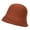 Brick Red, variant on Ludlz Women Knit Bucket Hat, Warm Wide Brim Fisherman Cap Foldable Floppy Sunshade Visors