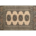 thumbnail image 1 of Ahgly Company Machine Washable Indoor Rectangle Traditional Coffee Brown Area Rugs, 6' x 9', 1 of 7