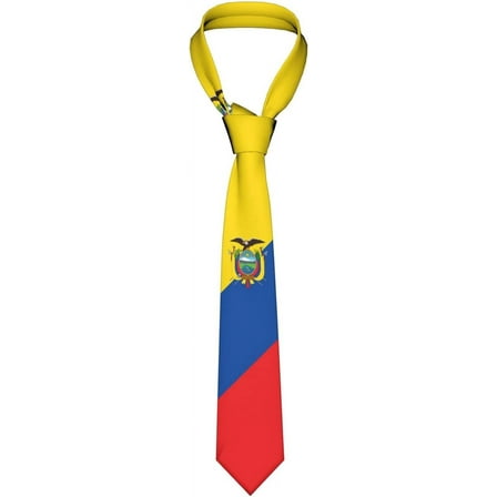 Ecuador Flag Emblem Striped Necktie Men Neck Ties Mens Party Business Neckties Soft Skil Tie