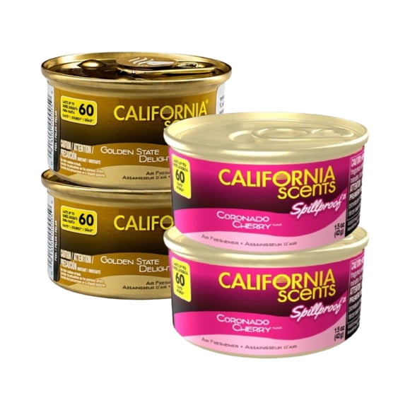 4 Aromatizantes Auto CaliforniaScents GoldenState + Cherry