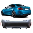 thumbnail image 2 of Ikon Motorsports Compatible with 14-21 BMW F22 F23 M2 Style Twin Outlet Rear Bumper Cover Diffuser, 2 of 3
