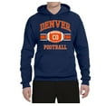 thumbnail image 2 of Wild Bobby City of Denver DEN American Football Fantasy Fan | Mens Sports Hooded Sweatshirt Graphic Hoodie, Navy, Medium, 2 of 3