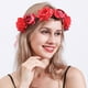 thumbnail image 2 of Corona de flores para novia, tocado de rosas artificiales, corona floral para el cabello, diadema de boda, 2 of 7