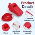 thumbnail image 2 of Hengguang 24 Pcs Whistle for Coaches, Plastic Whistles Emergency Training, Super Loud Sports Whistle, Coaches Referee Whistle with Lanyard for Football Sports Adults Lifeguards Survival, 2 of 7