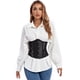 thumbnail image 4 of Corsés de entrenamiento de cintura para mujer, huesos de plástico, silueta de reloj de arena, moldeador de cuerpo, cintura de encaje, 4 of 6