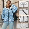 thumbnail image 6 of FOR U DESIGNS Blue Butterfly Zipper Hoodies for Women Black Cat Oversized Hoodie Size XS Long Sleeve Sweatshirt for Women Zip Up Hooded Jacket with Pockets and Drawstring, 6 of 7