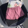 thumbnail image 1 of Pantalones cortos deportivos de cintura alta con cintura elástica para mujer, ropa exterior informal holgada, pantalones de pierna ancha, pijamas de verano para el hogar, 1 of 6
