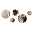 thumbnail image 2 of Designart "Beyond Boundaries Brown and Black V" Abstract Metal Wall Art Set of 5 Piece, 2 of 5