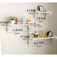 thumbnail image 3 of HONSHEN Furniture shelves,Floating Shelves Wall Mounted Floating Shelves for Living Room,Bedroom,Bathroom,Kitchen White Set of 3, 3 of 6