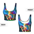 thumbnail image 5 of Lsque Magic Mushrooms ,Fireflies Printed Women'S Sports Bra, Compression, Moisture Wicking, High-Impact Sports Bra For Women,Supportive sports bra-XX-Large, 5 of 9