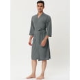 thumbnail image 3 of Albornoz tipo gofre Lars Amadeus para hombre gris XS, 3 of 5
