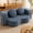 Blue, variant on Walsunny 2-in-1 Convertible Futon Sofa Bed, Boneless Foldable Sofa Bed, Lazy Sleeper Sofa Couch, Memory Foam Folding Couch for Living Room, Bedroom, Black