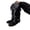 black, variant on Women's Detachable Ballet Slouch Boots, Two-Way Foldable Flat Booties