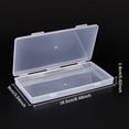 thumbnail image 2 of 8 Pack 6.5x3.5x0.6 Inch Rectangle Clear Plastic Storage Box with Double Hinged Lids, 2 of 9