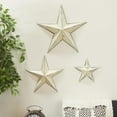 thumbnail image 2 of DecMode Cream Metal Star Wall Decor (3 Count), 2 of 10