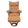 thumbnail image 6 of Pemberly Row Contemporary Caramel Leather Swivel Recliner with Matching Ottoman, 6 of 6