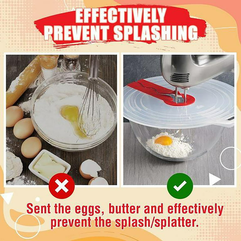 Whisking cover - splatter guard for baking and cooking