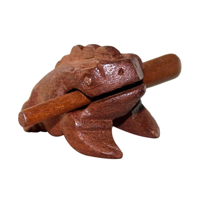 QualitChoice Wood Frog Guiro Rasp Party Toy Musical Shaker Guiro Gifts Shaker 8x8cm