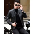 thumbnail image 3 of Chamarra Motociclista De Cuero Para Hombre Rompevientos Moda, 3 of 8