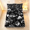 thumbnail image 5 of Homewish Goth Plant Mushrooms Bed Sheets,Botanical Fungi Full Size Sheets,Gray Black,4-Piece,1 Flat Sheet, 1 Fitted Sheet and 2 Pillowcases, 5 of 6