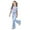 Light Blue, variant on Gunia Girls Summer Outfits Casual Fashion Outfit With Bow Short Sleeve Top Long Pants Playwear Daily Wear Toddler Kids 2 Piece Comfy Clothes Set Cute Outfits For Girls 7-13 Years
