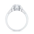 thumbnail image 2 of Rosec Jewels Lab Created Diamond Ring for Women - EF-VS Grade East West Engagement Ring, 10K White Gold, US 7.50, 2 of 8