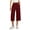 Wine, variant on Business Casual Pants For Women Sevevn Women's High-Waisted Business Pants Wide Leg Capri Pants with Pockets Casual Cropped Trousers Navy XL