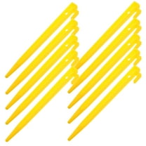 OULII 10pcs Plastic Tent Stakes Suitable for Camping Beach and Outdoor Use Easy to Insert Multi Purpose Pegs for Canopy Tarp and Garden