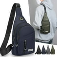 thumbnail image 1 of Bolsa de pecho Bandolera Bolsa deportiva tipo bandolera – Tela Oxford duradera, múltiples compartimentos con cremallera, correa ajustable, ajuste seguro, gris/negro/verde/azul 30x16x6cm, 1 of 6
