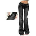 thumbnail image 5 of Y2K Jeans Women, Audhol Women's Street Retro Bell Bottom Pants Slim Fit and Slimming Elastic Jeans Long Pants Low Rise Jeans Black L, 5 of 5