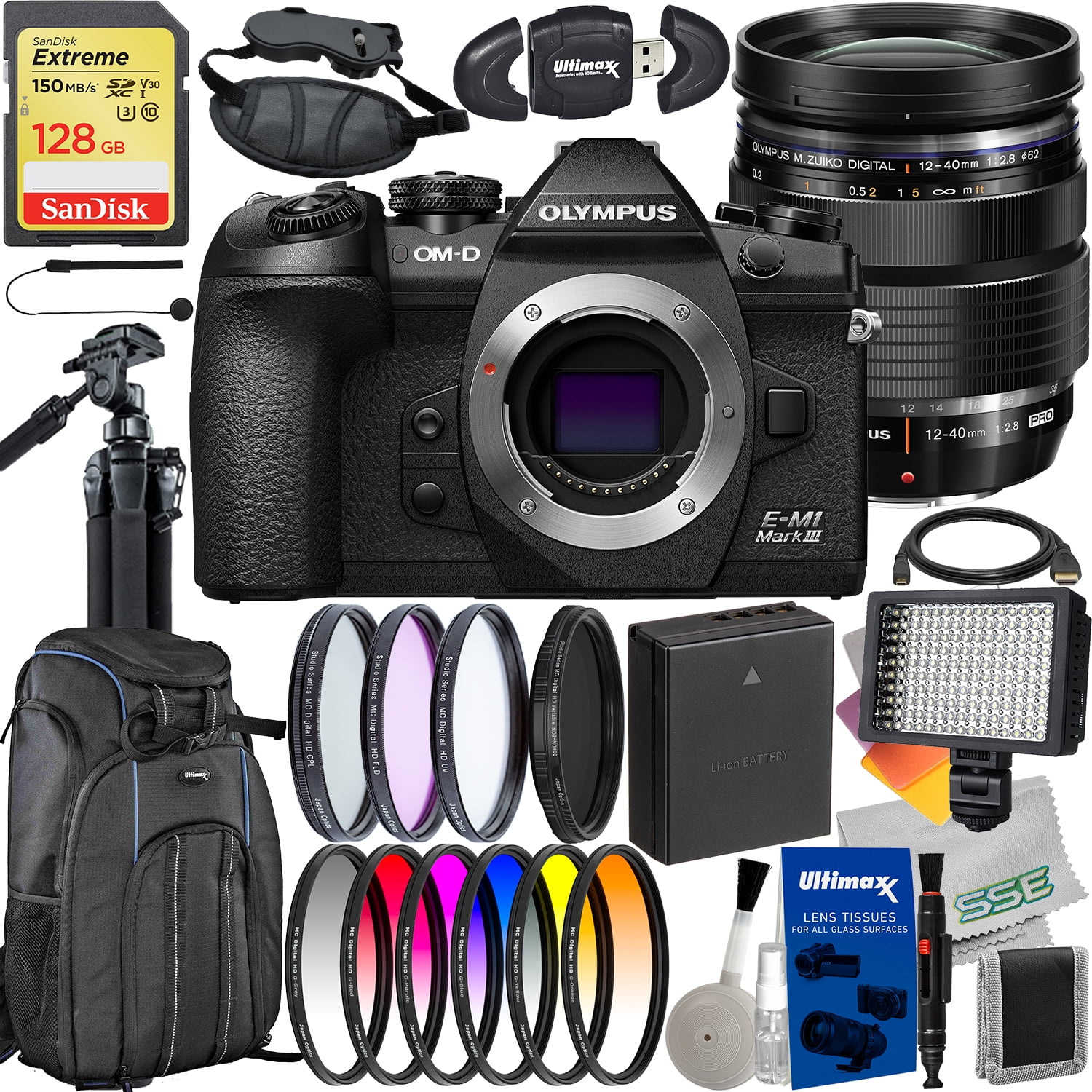Olympus OM-D E-M1 Mark III Mirrorless Camera with 12-40mm Lens +