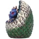 thumbnail image 2 of Figuras de animales de jardín con forma de huevo de dragón de resina, interesantes, decorativas, bonitas y vívidas, para sala de estar, dragón azul, 2 of 14