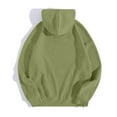 thumbnail image 4 of Bibifish Womens Hoodies With Big Flat Pocket Long Sleeve Drawstring Hooded sweatshirts Soft Solid Color Ladies Pullover Tops With Pocket, 4 of 6