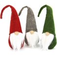 thumbnail image 1 of Decoraciones navideñas de gnomos navideños, 3 muñecas navideñas hechas a mano sin rostro, hechas a mano para decoración navideña y decoración de mesa - Elfo navideño F, 1 of 5