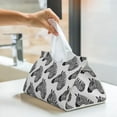 thumbnail image 5 of Tissue Box Cover, cool zebra black white Rectangular Leather Tissue Holder - Tissue Case Facial Paper Organizer for Bathroom, Vanity Countertop, Tabletop, Car, Napkin, 5 of 6