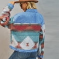 thumbnail image 2 of LYMAYTER Womens Washed Denim Jacket Colorblocking Casual Cowboy Outwear Spring Fall Long Sleeves Jeans Jacket S-XL, 2 of 9