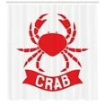 thumbnail image 3 of Ambesonne Crabs Shower Curtain, Shellfish Animal in Red, 69"Wx75"L, Scarlet White, 3 of 3