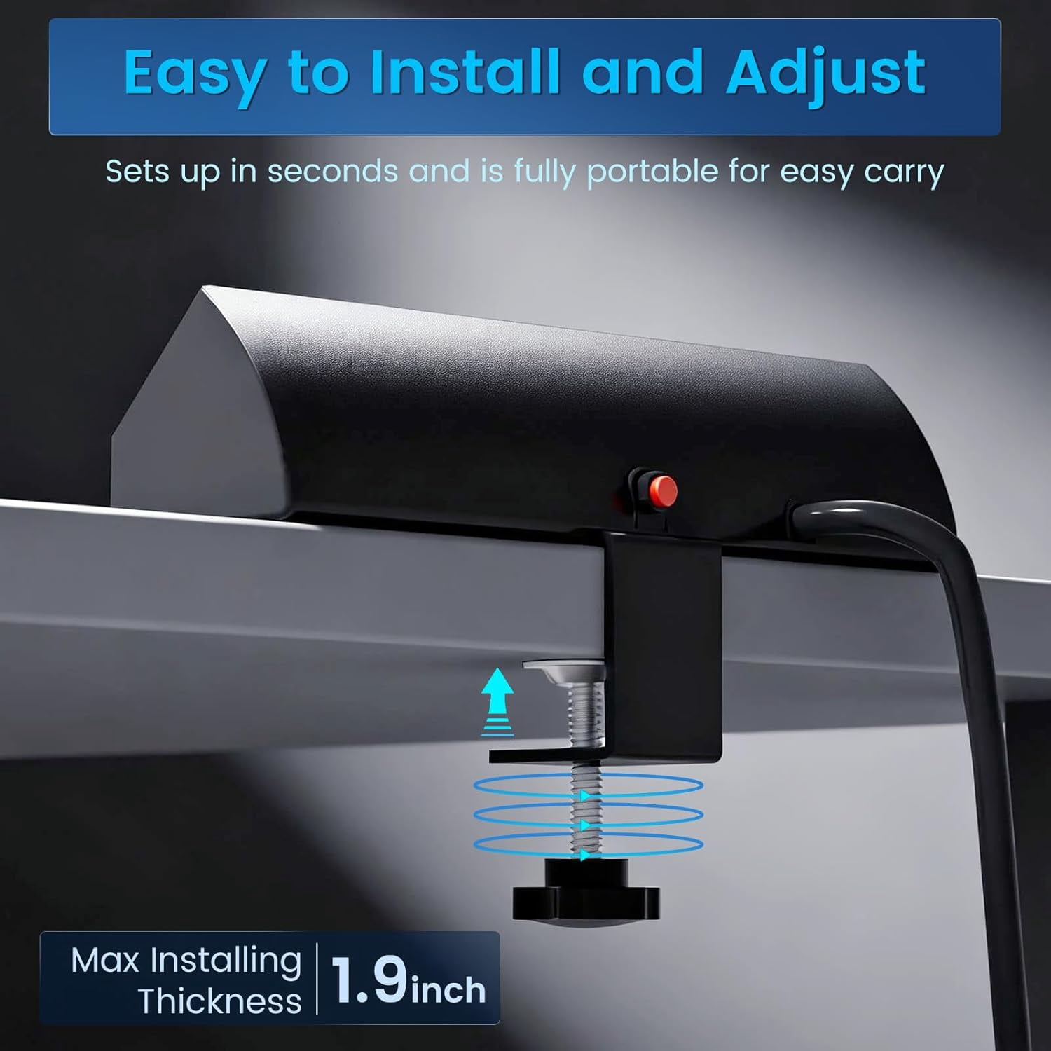 ZHANGONG Desk Clamp Power Strip with 4 AC Outlets & 6 USB Ports (4 USB-C), 2000J Surge Protector, 1875W, 6.5FT Flat Plug for Home Office Desk