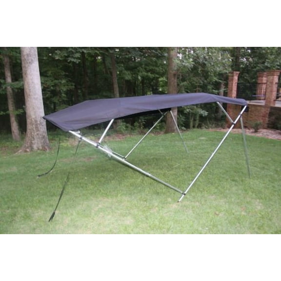 BLACK VORTEX BRAND 4 BOW BIMINI TOP 8' LONG, 73-84" WIDE, 54" HIGH, COMPLETE KIT, FRAME, CANOPY, AND HARDWARE (FAST SHIPPING - 1 TO 4 BUSINESS DAY DELIVERY)