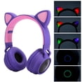 thumbnail image 5 of Oreja De Gato Bluetooth 5.0 Auriculares LED Cancelación De Ruido Jóvenes Niños Lindos Auriculares Soporte Tarjeta De MemoriaPúrpura, 5 of 5
