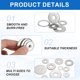 thumbnail image 4 of 20 Pcs M6.5 Arandelas Planas de Acero Inoxidable 304 6.5mm ID 16mm OD 1.2mm de Grosor, Plateado, 4 of 6