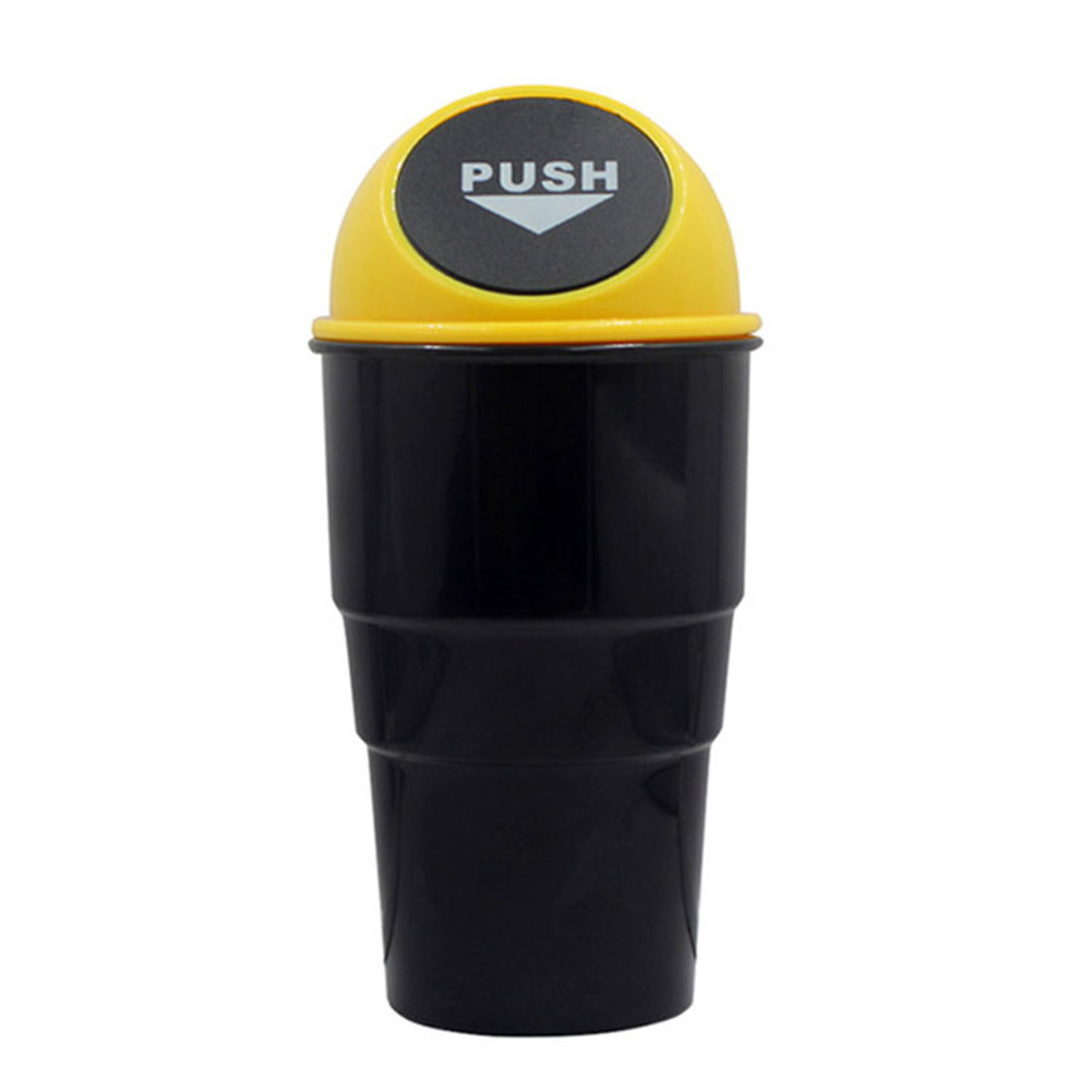 Vehicle Automotive Cup Holder Garbage Can Small Mini Trash Bin Car